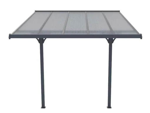 Pérgola De Parede Em Aluminio 9,5 M Antracite De C314 X L305 X A240/285 Cm - Alvaro
