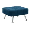 Pufe Em Tecido Azul - Murni
