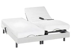 Relaxamento Ripas E Estacas - Látex Pandora Ii De Dreamea - Motores Okin - Branco - 2X80X200 Cm