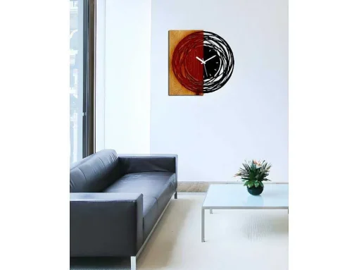 Relógio Circulos 5, Preto, 54X1,8X50 Cm, Epikasa