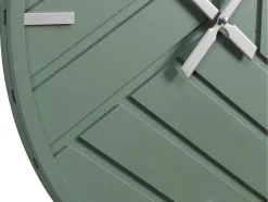 Relógio De Parede Contemporaneo D. 50 Cm Verde E Prateado - Herti