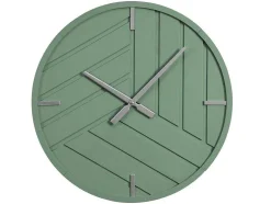 Relógio De Parede Contemporaneo D. 50 Cm Verde E Prateado - Herti