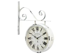 Relógio De Parede De Face Dupla Faubourg Em Ferro - C44Xa34 Cm