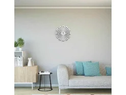 Relógio Geometrico 2, Branco, Preto, 50X1,5X50 Cm, Epikasa