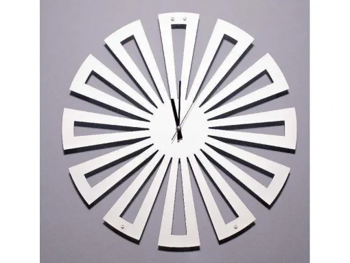 Relógio Geometrico 2, Branco, Preto, 50X1,5X50 Cm, Epikasa
