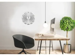 Relógio Geometrico 2, Branco, Preto, 50X1,5X50 Cm, Epikasa