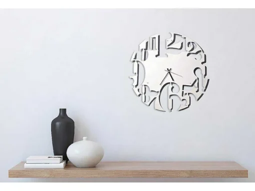 Relógio Numbers 2, Branco, Preto, 50X1,5X50 Cm, Epikasa