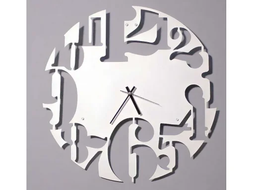 Relógio Numbers 2, Branco, Preto, 50X1,5X50 Cm, Epikasa