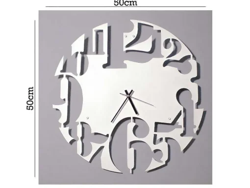 Relógio Numbers 2, Branco, Preto, 50X1,5X50 Cm, Epikasa