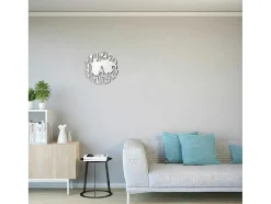 Relógio Numbers 2, Branco, Preto, 50X1,5X50 Cm, Epikasa