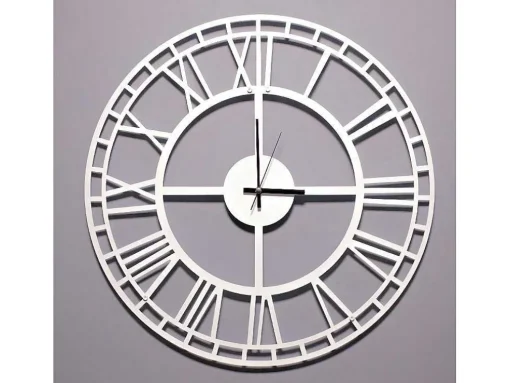 Relógio Vintage 7, Branco, Preto, 50X1,5X50 Cm, Epikasa