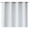 Rideau 100% Coton 1 Piece Blanc A Lignes Vertes 140X260