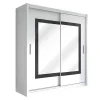 Roupeiro 3 Portas Corredicas Com Espelho De C250 Cm Cor Branco - Autlan