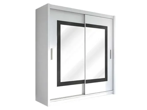 Roupeiro 3 Portas Corredicas Com Espelho De C250 Cm Cor Branco - Autlan