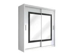 Roupeiro 2 Portas Corredicas Com Espelho De C203 Cm Cor Branco - Autlan