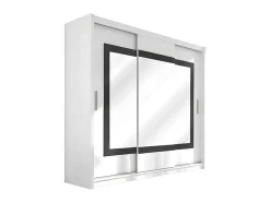 Roupeiro 3 Portas Corredicas Com Espelho De C250 Cm Cor Branco - Autlan