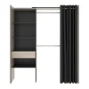 Roupeiro Aberto Extensivel C.110/160 Cm Carvalho E Antracite - Laurent