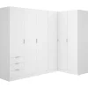 Roupeiro De Canto 6 Portas E 3 Gavetas C213 Cm Branco - Listowel