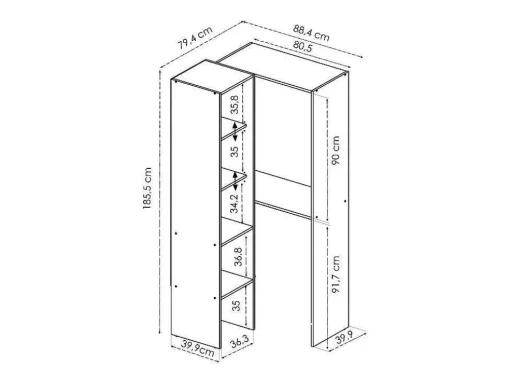 Roupeiro De Canto C225 Cm Branco - Ferdinand