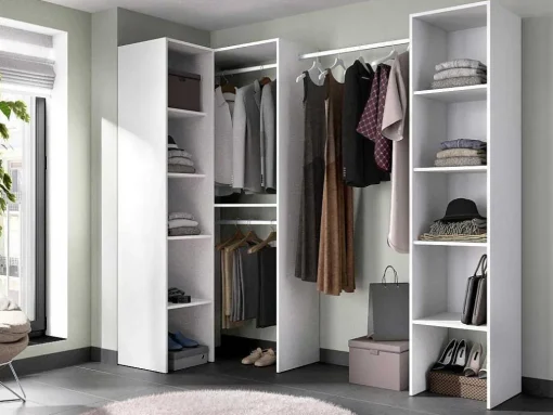 Roupeiro De Canto C225 Cm Branco - Ferdinand