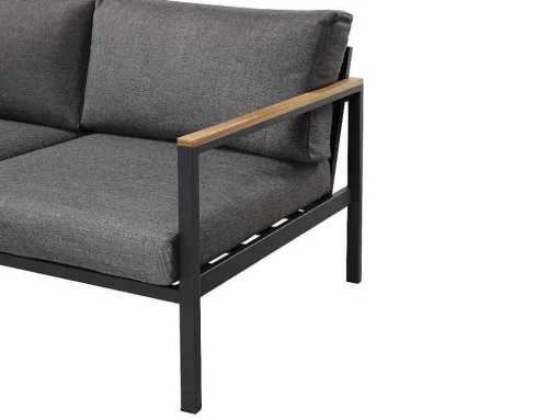 Sala Completa De Jardim Em Aluminio: Um Sofá De 2 Lugares, Duas Cadeiras E Uma Mesa De Centro - Vairao De Mylia