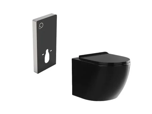 Sanita Suspensa Com Estrutura Decorativa Preto Brilhante - Javoine
