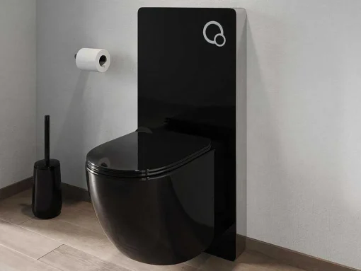 Sanita Suspensa Com Estrutura Decorativa Preto Brilhante - Javoine