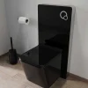 Sanita Suspensa Em Ceramica Preto Mate Com Estrutura De Suporte Decorativo - Clemona