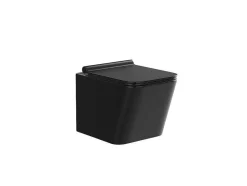 Sanita Suspensa Em Ceramica Preto Mate Com Estrutura De Suporte Decorativo - Clemona