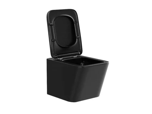 Sanita Suspensa Em Ceramica Preto Mate Com Estrutura De Suporte Decorativo - Clemona
