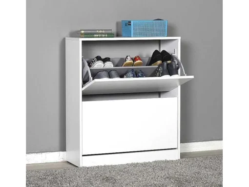 Sapateira Com 2 Portas Dobraveis 83X73X26 Branco