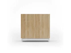 Sapateiro/Móvel Organização - H90Cm X L90Cm X P27Cm Carvalho Dourado Pernas Branco - Copenhague