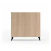 Sapateiro/Móvel Organização - H87Cm X L90Cm X P27Cm Nogueira Clara Pernas Preto - Bergen