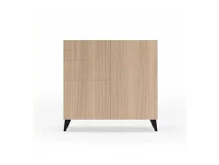 Sapateiro/Móvel Organização - H87Cm X L90Cm X P27Cm Nogueira Clara Pernas Preto - Bergen