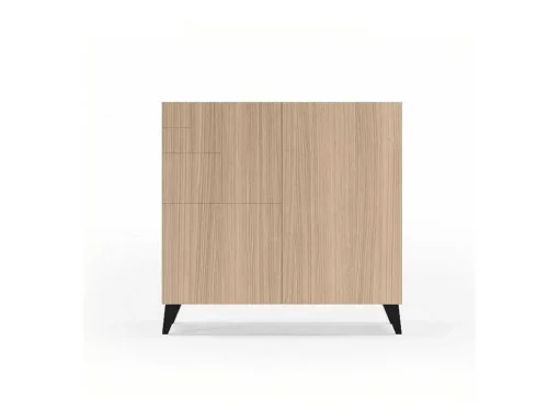 Sapateiro/Móvel Organização - H87Cm X L90Cm X P27Cm Nogueira Clara Pernas Preto - Bergen