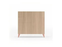 Sapateiro/Móvel Organização - H87Cm X L90Cm X P27Cm Nogueira Clara Pernas Rose - Bergen