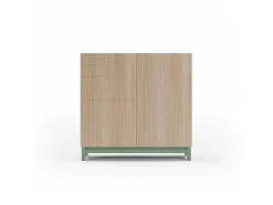 Sapateiro/Móvel Organização - H90Cm X L90Cm X P27Cm Nogueira Clara Pernas Verde - Copenhague
