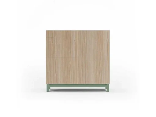 Sapateiro/Móvel Organização - H90Cm X L90Cm X P27Cm Nogueira Clara Pernas Verde - Copenhague