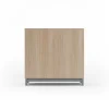 Sapateiro/Móvel Organização - H90Cm X L90Cm X P27Cm Nogueira Clara Pernas Cinza - Copenhague