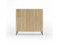Sapateiro/Móvel Organização - H87Cm X L90Cm X P27Cm Chene Dore Pernas Moca Bergen