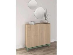 Sapateiro/Móvel Organização - H90Cm X L90Cm X P27Cm Nogueira Clara Pernas Verde - Copenhague