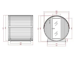 Sauna De Exterior 4 Lugares C185 X L180 X A190 Cm - Isokyro