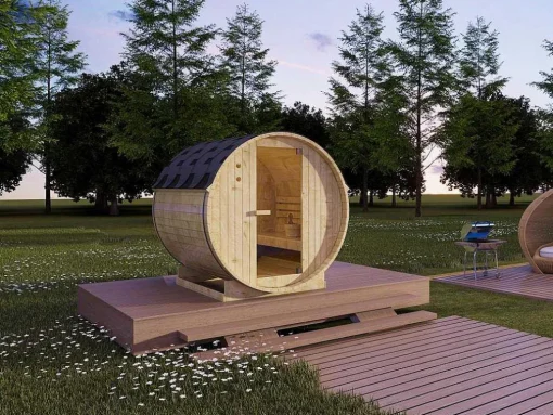 Sauna De Exterior 4 Lugares C185 X L180 X A190 Cm - Isokyro