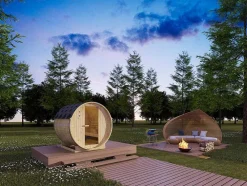Sauna De Exterior 4 Lugares C185 X L180 X A190 Cm - Isokyro