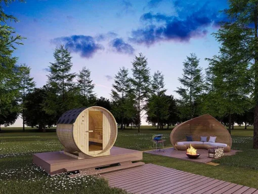 Sauna De Exterior 4 Lugares C185 X L180 X A190 Cm - Isokyro