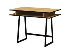 Secretária Ida, Carvalho, Preto, 100X60X75 Cm, Epikasa