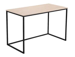 Secretária Mia - Tampo Em Carvalho Nordico, 19 Mm De EsPéssura. Pernas De Metal Preto. 120X60X75Cm