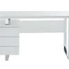 Secretária Mylan Com Arrumacoes - 3 Gavetas - Mdf Lacado Branco