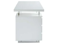 Secretária Mylan Com Arrumacoes - 3 Gavetas - Mdf Lacado Branco