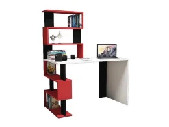 Secretária Snap, Branco, Vermelho, Preto, 120X60X148,2 Cm, Epikasa